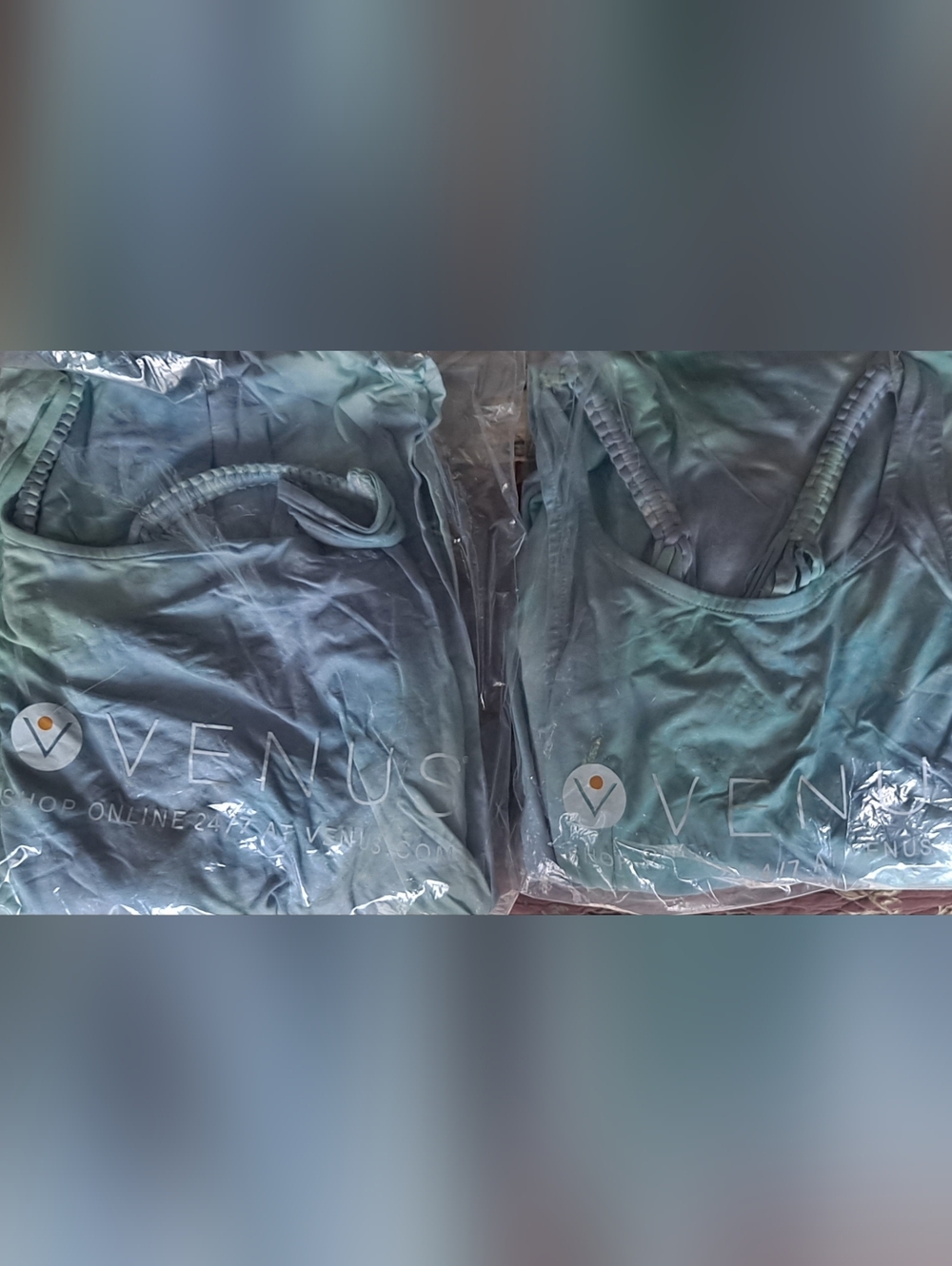 NWT VENUS Strappy Back Tie-Dye Tank Maxi Dress - Aqua Multi - Picture 6 of 8